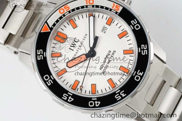 MIROTIME 0115 BestValue Aquatimer Automatic SS RSF 1:1 Best Edition White Orange Dial on SS Bracelet A 7072